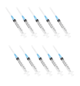 SYRINGES 3ML 1.5IN 10 PIECE Crowx Labs USA