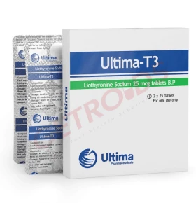 Ultima-T3 25 mcg 50 Tablets Ultima Pharma INT